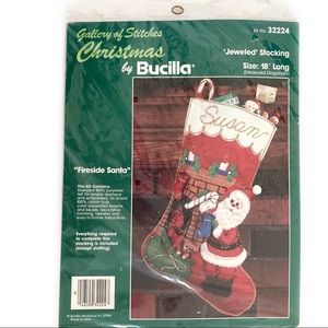 Christmas Stocking Kit Fireplace By Bucilla